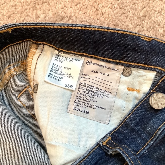 NEW AG Adriano Goldschmied Ballad Slim Boot Cut Jeans Made in USA size 25 - Picture 12 of 16